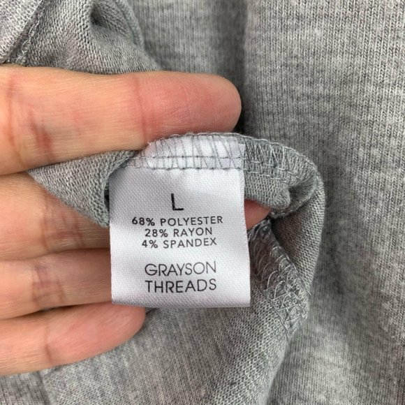 GRAYSON THREADS Gray Pink 'I Love Coffee' Pullover Sweatshirt Sz L - Picture 9 of 10